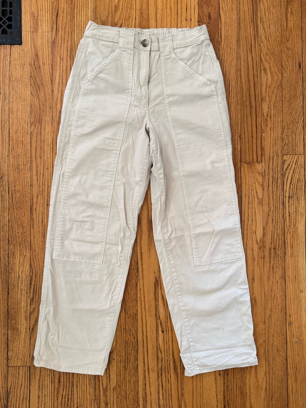 Women’s Beige Wide Leg Cargo Pants